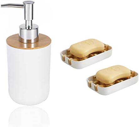 מתקן סבון במבוק של דוטודו ＋ מנות סבון 2 יחידות | מכשירי סבון משטחי אמבטיה | מחזיק סבון ידידותי